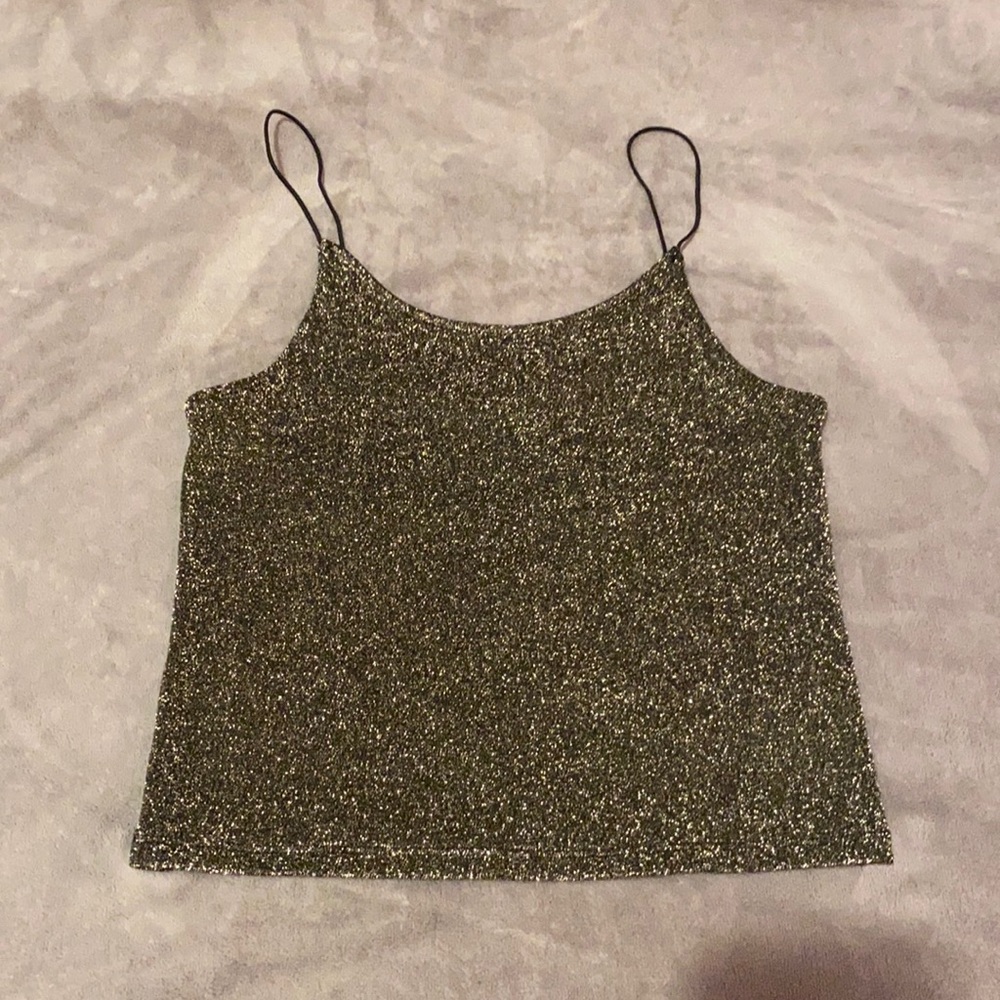 Express shiny crop top